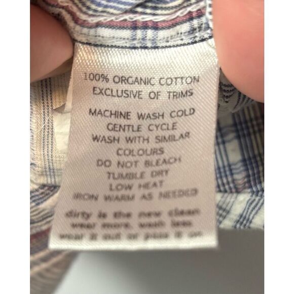 HORNY TOAD Men's Shirt Button Up 2XL Plaid 100% Organic Cotton Short Sleeve - Picture 6 of 7
